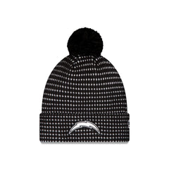 Los Angeles Chargers 2026 Sideline Cold Weather Black Pom Knit Hat