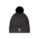 New Orleans Saints 2026 Sideline Cold Weather Black Pom Knit Hat