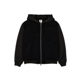 New Era Branded Cap Commuters Bomber Knit Black Full-Zip Hoodie