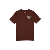 Chicago Bulls Camo Logo Brown T-Shirt
