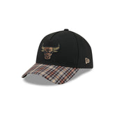 Chicago Bulls Fall Plaid Visor 59FORTY A-Frame Fitted Hat