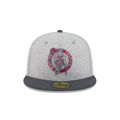 Boston Celtics Gray Herringbone 59FIFTY Fitted Hat