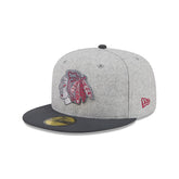 Chicago Blackhawks Gray Herringbone 59FIFTY Fitted Hat