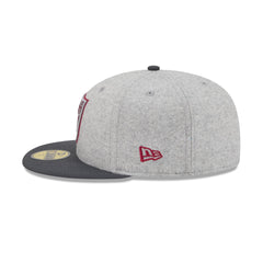 Las Vegas Raiders Gray Herringbone 59FIFTY Fitted Hat