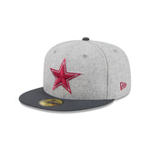 Dallas Cowboys Gray Herringbone 59FIFTY Fitted Hat
