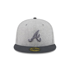 Atlanta Braves Gray Herringbone 59FIFTY Fitted Hat