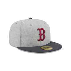 Boston Red Sox Gray Herringbone 59FIFTY Fitted Hat