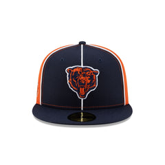 Chicago Bears Two-Tone Pinwheel 59FIFTY Fitted Hat