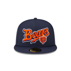 Born x Raised x Chicago Bears Script 59FIFTY Fitted Hat