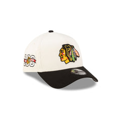 Chicago Blackhawks 100th Anniversary Chrome Corduroy 9FORTY A-Frame Snapback Hat