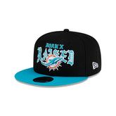 Born x Raised x Miami Dolphins Two-Tone 9FIFTY Snapback Hat
