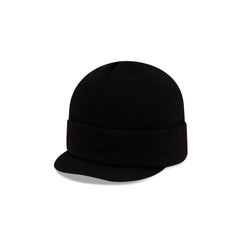 New Era Cap Black Visor Knit Beanie Hat
