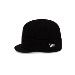 New Era Cap Black Visor Knit Beanie Hat