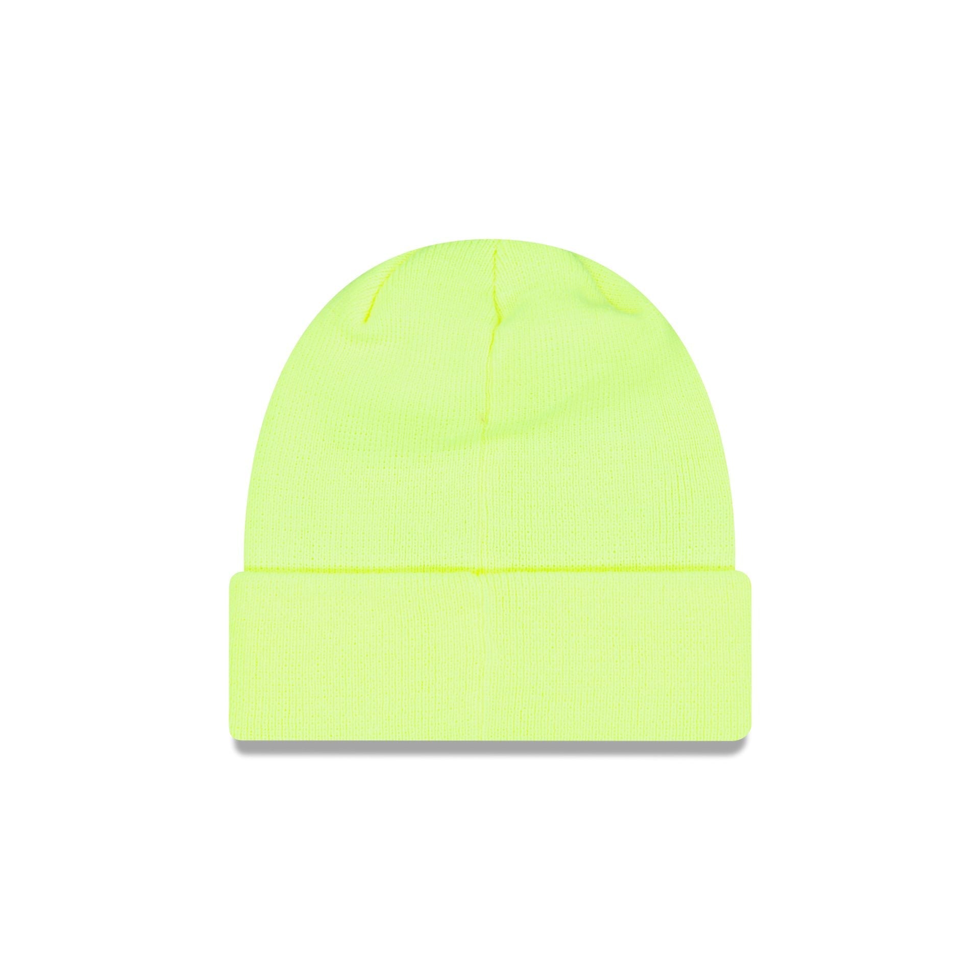 New Era Cap Neon Yellow Basic Cuff Knit Beanie Hat
