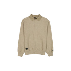 New Era Cap Black Label Man-to-Man Oatmeal Collared Crewneck