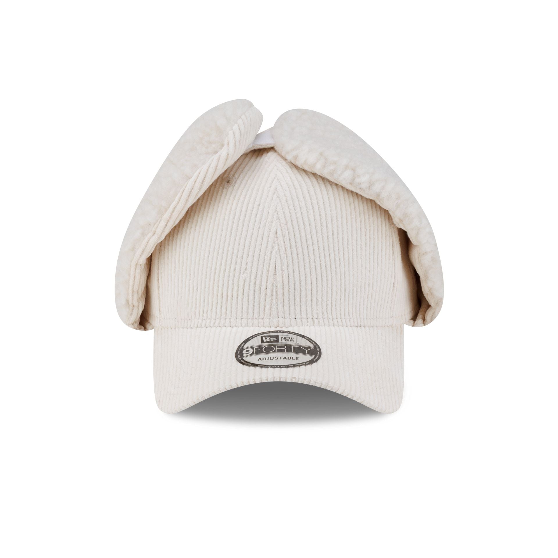 New Era Cap Ivory Corduroy Dog Ear 9FORTY Adjustable Hat
