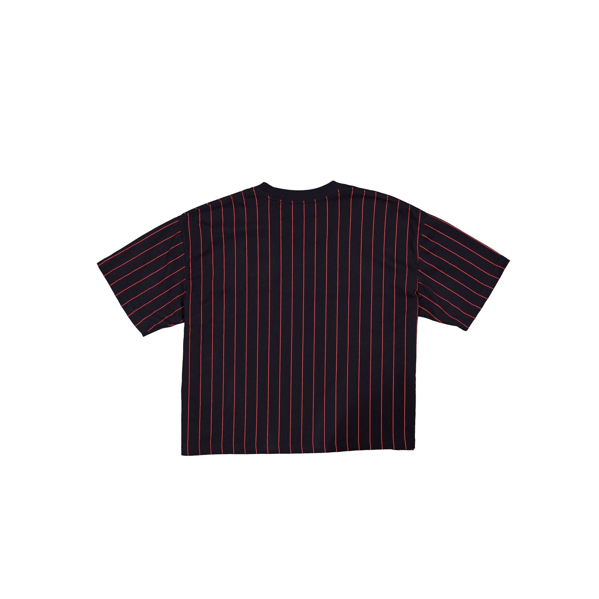 Atlanta Braves Throwback Women's Cropped Pinstripe T-Shirt