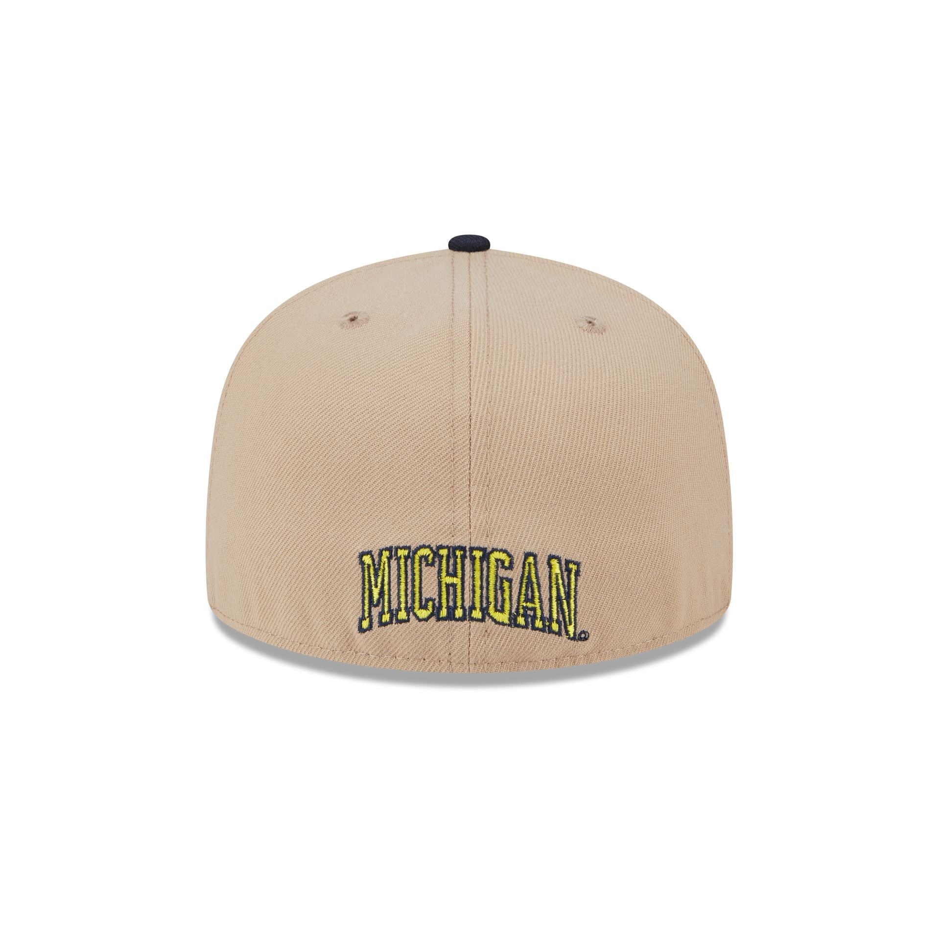 Michigan Wolverines Camel College Vault 59FIFTY Fitted Hat