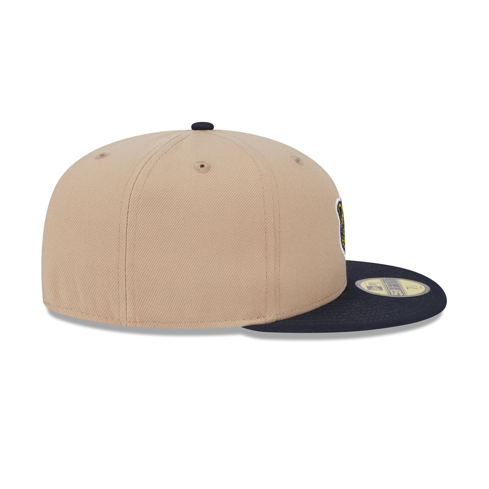 Michigan Wolverines Camel College Vault 59FIFTY Fitted Hat