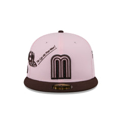 Mexico Baseball New Era Anniversary Logos Pink 59FIFTY Fitted Hat