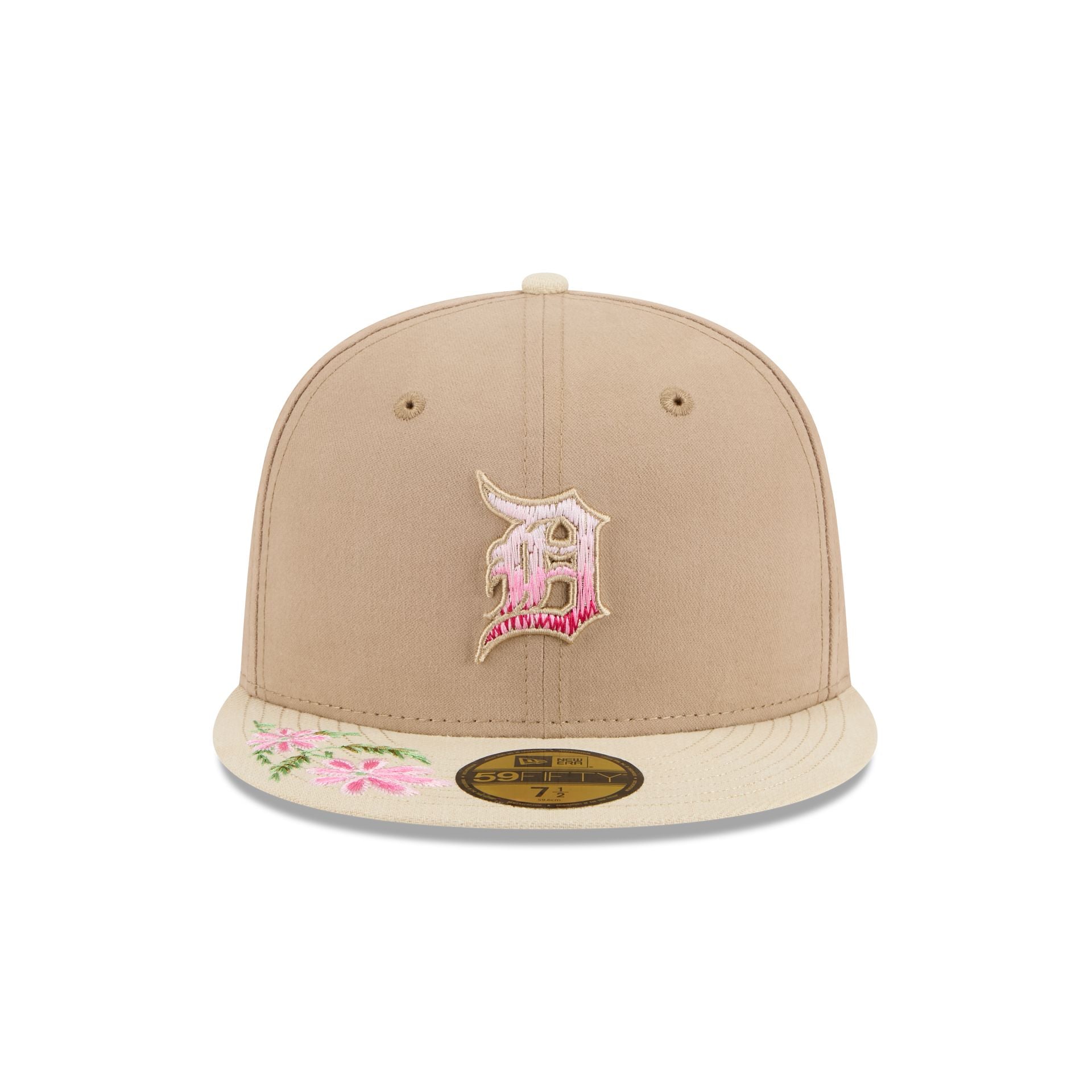Detroit Tigers Hand Stitched Floral 59FIFTY Fitted Hat