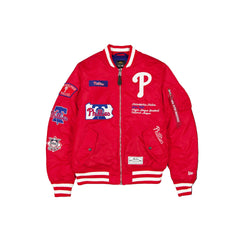Alpha Industries x Philadelphia Phillies Red MA-1 Bomber Jacket