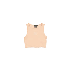 New York Yankees Tonal Cropped Rib Pastel Pink Women's Tank Top