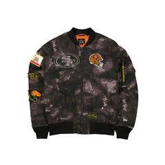 Alpha Industries x San Francisco 49ers Black Camo MA-1 Bomber Jacket