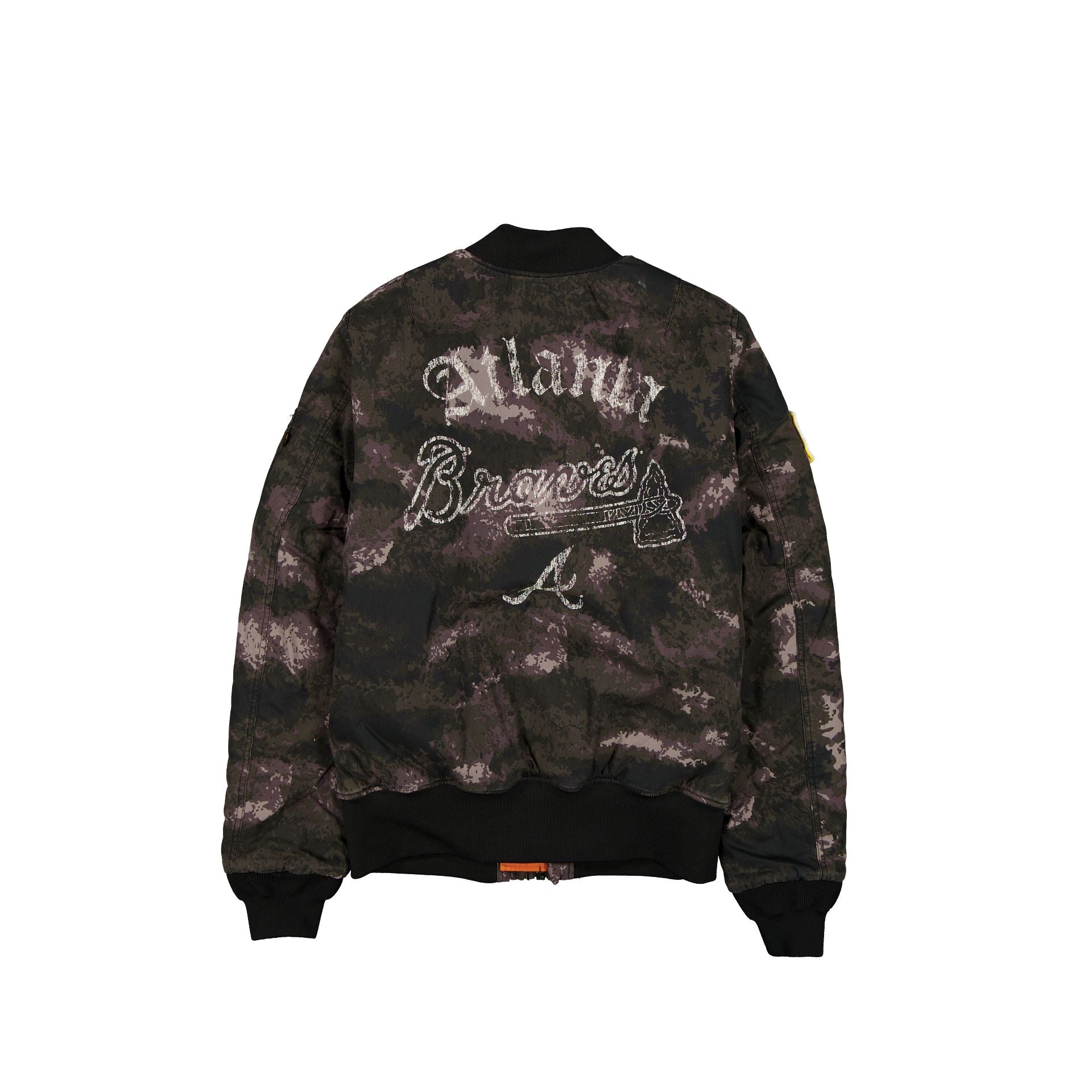 Alpha Industries x Atlanta Braves Black Camo MA-1 Bomber Jacket