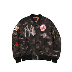Alpha Industries x New York Yankees Black Camo MA-1 Bomber Jacket