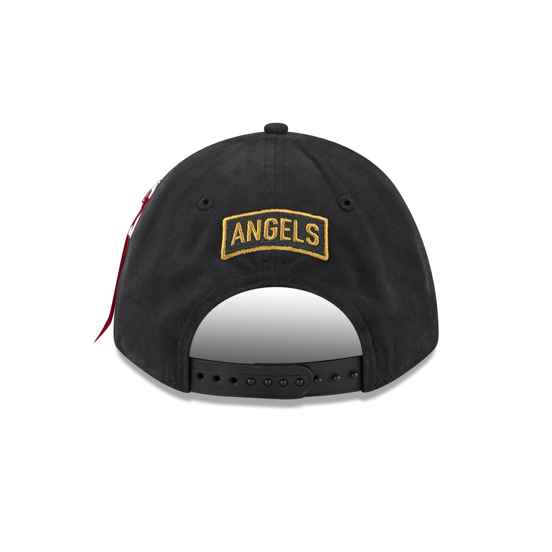 Alpha Industries x Los Angeles Angels Black 9FORTY M-Crown A-Frame Snapback Hat