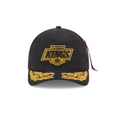 Alpha Industries x Los Angeles Kings Black 9FORTY M-Crown A-Frame Snapback Hat