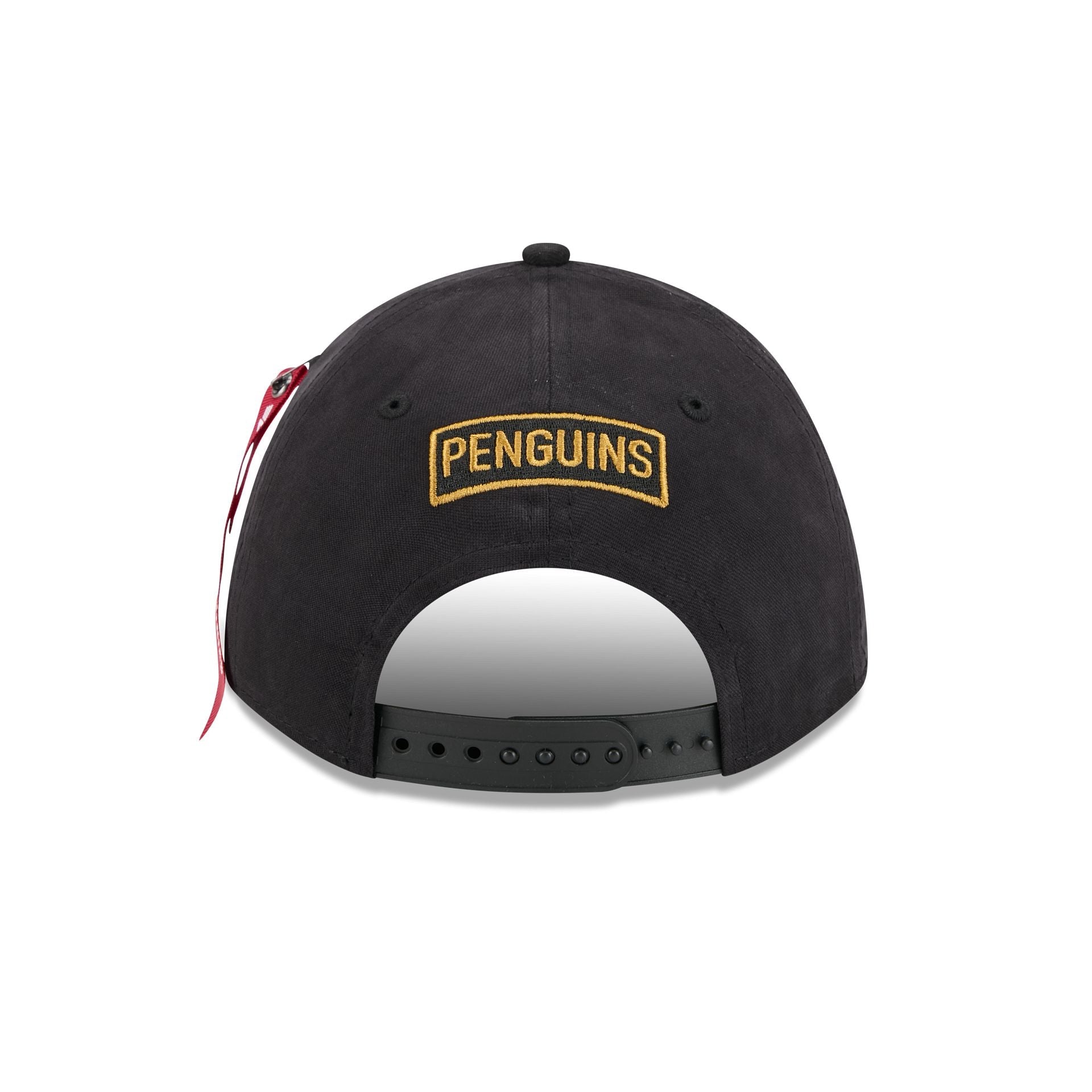 Alpha Industries x Pittsburgh Penguins Black 9FORTY M-Crown A-Frame Snapback Hat