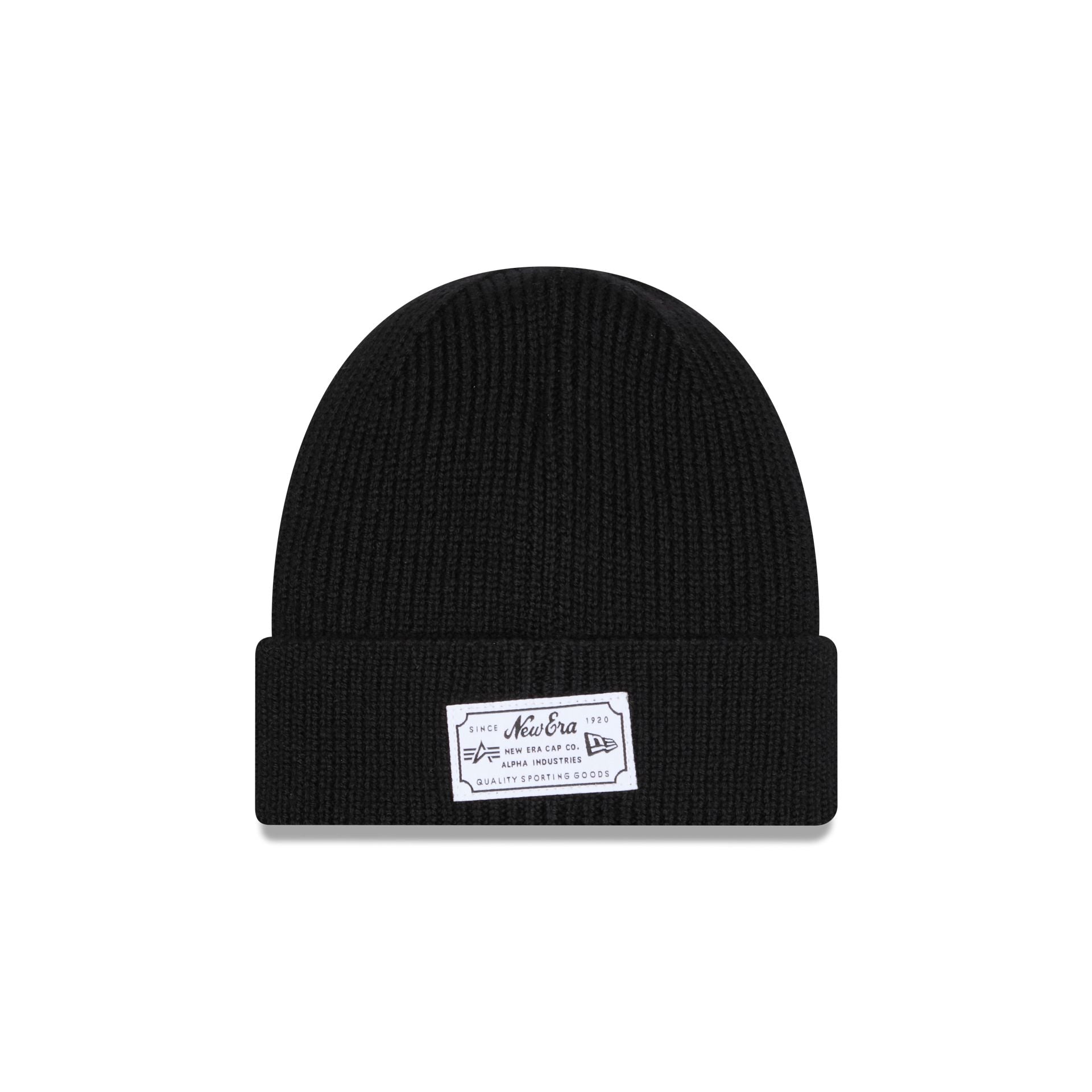 Alpha Industries x New York Rangers Black Cuff Knit Hat