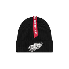 Alpha Industries x Detroit Red Wings Black Cuff Knit Hat