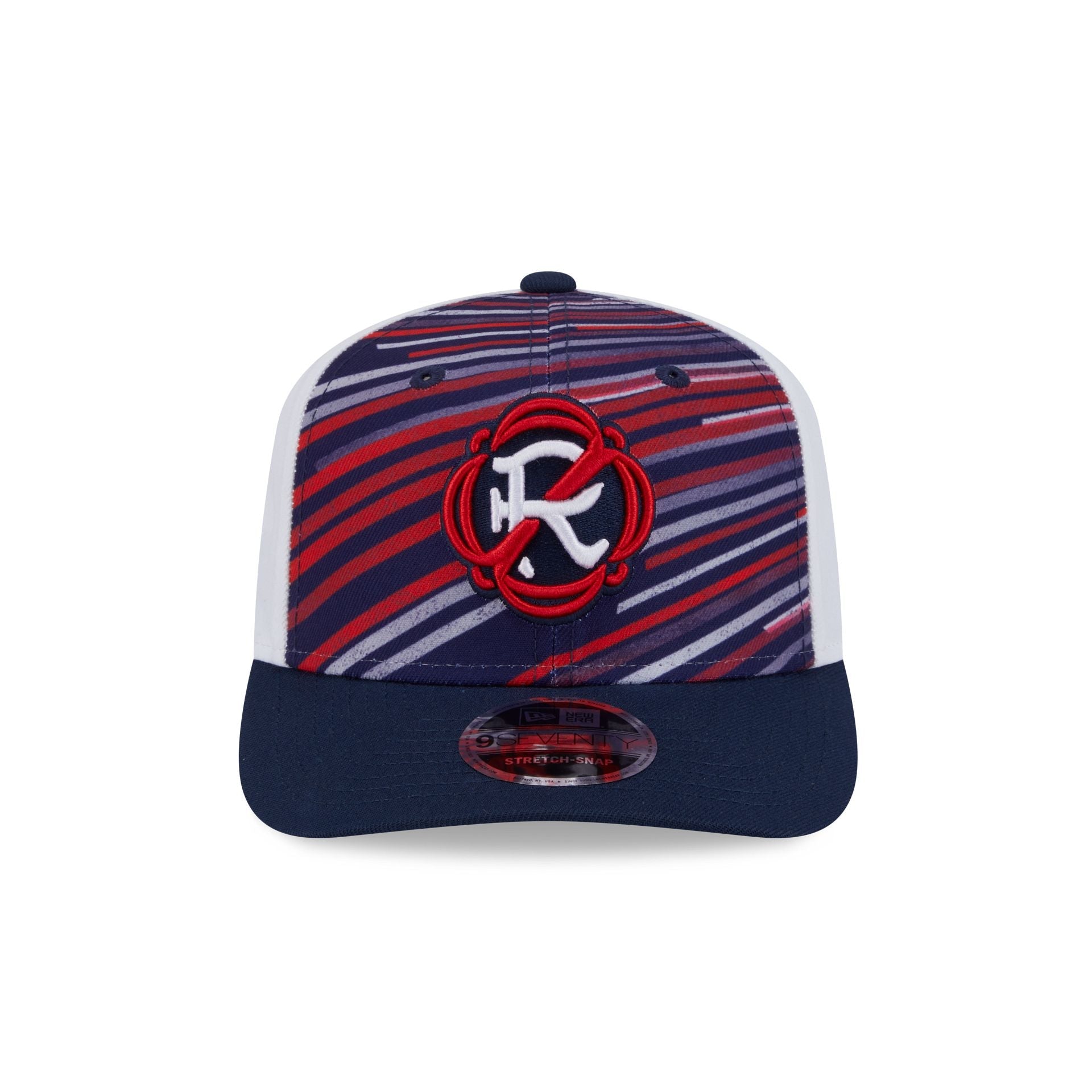 New England Revolution 2025 Jersey Hook Multicolor 9SEVENTY Stretch-Snap Hat