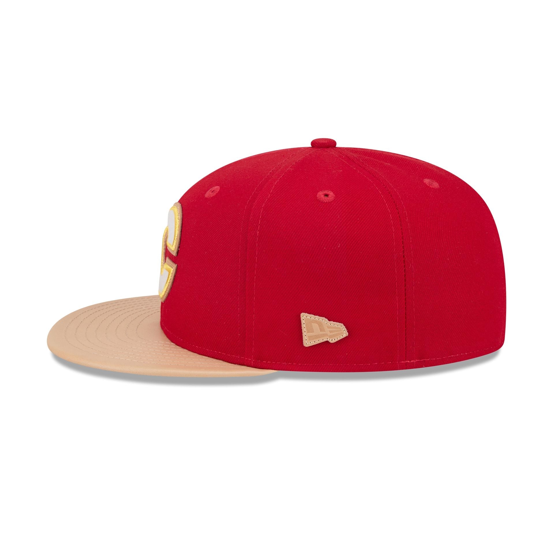 Calgary Flames Leather Visor 59FIFTY Fitted Hat