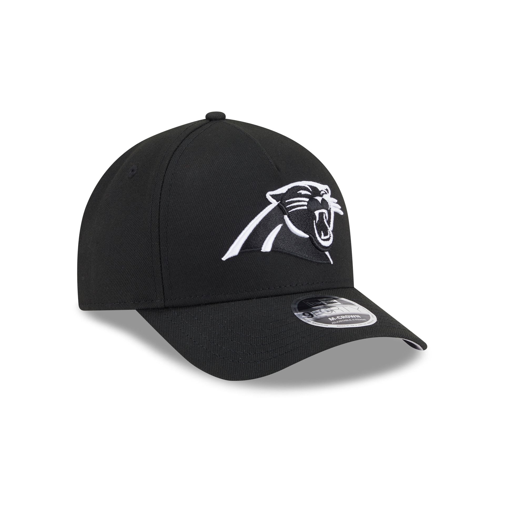 Carolina Panthers Black & White 9FORTY M-Crown A-Frame Snapback Hat