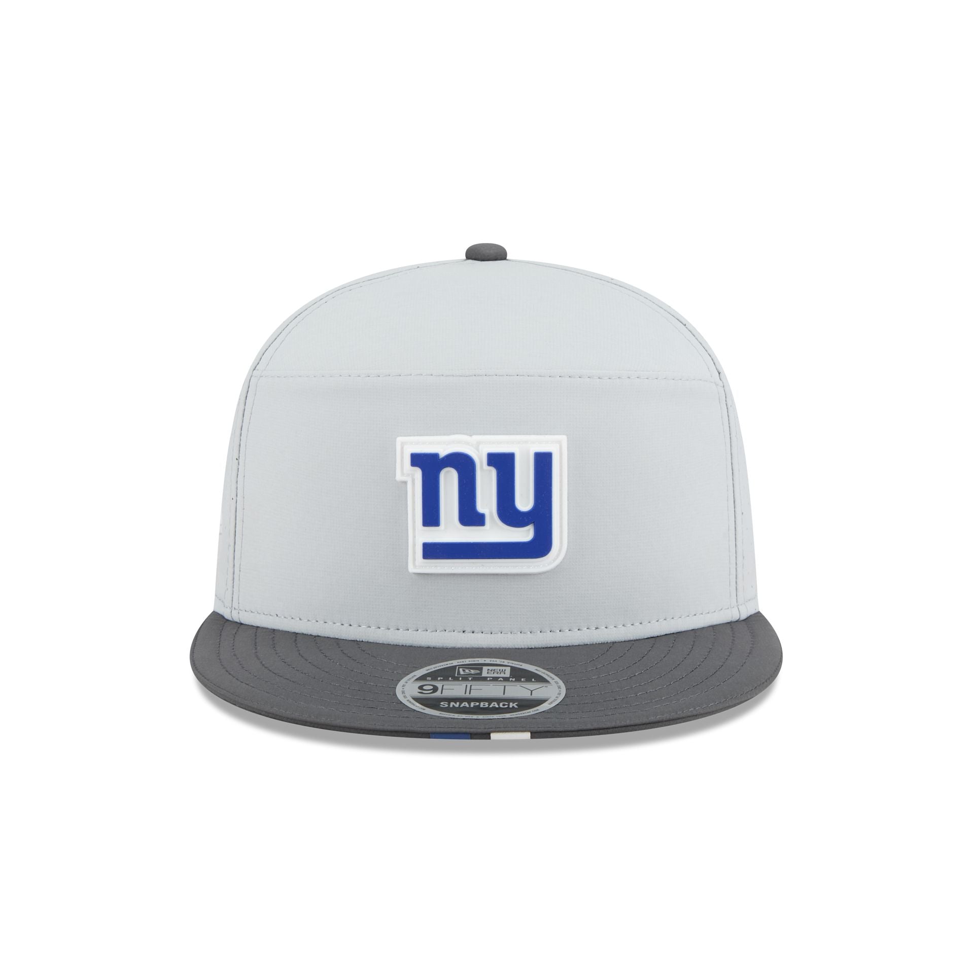 New York Giants 2025 Training Gray Split Panel 9FIFTY Snapback Hat