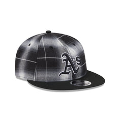 Athletics Black and White Plaid Retro Crown 9FIFTY Snapback Hat