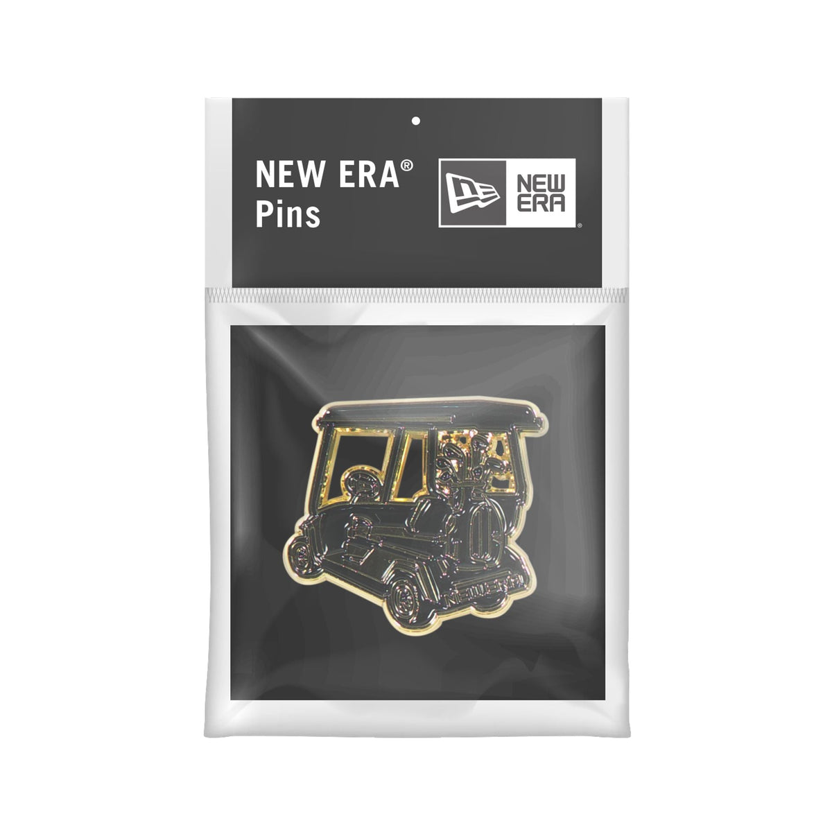New Era Cap Black Gold Golf Cart Pin