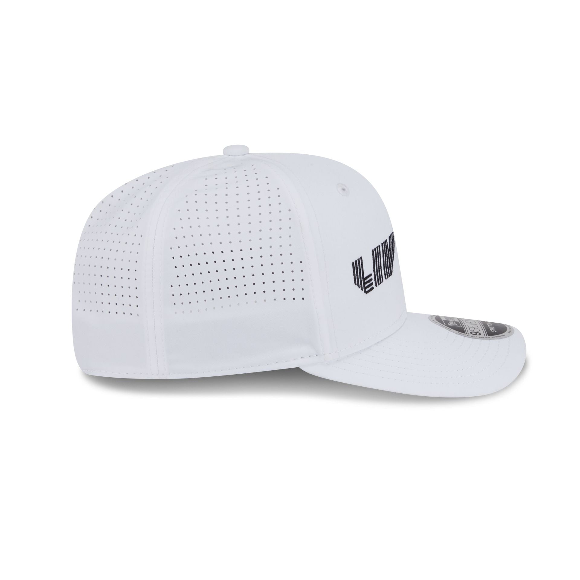 LIV Golf White 9SEVENTY Stretch-Snap Hat