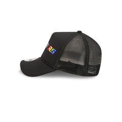 Los Angeles Chargers Rainbow Wordmark 9FORTY A-Frame Trucker Hat