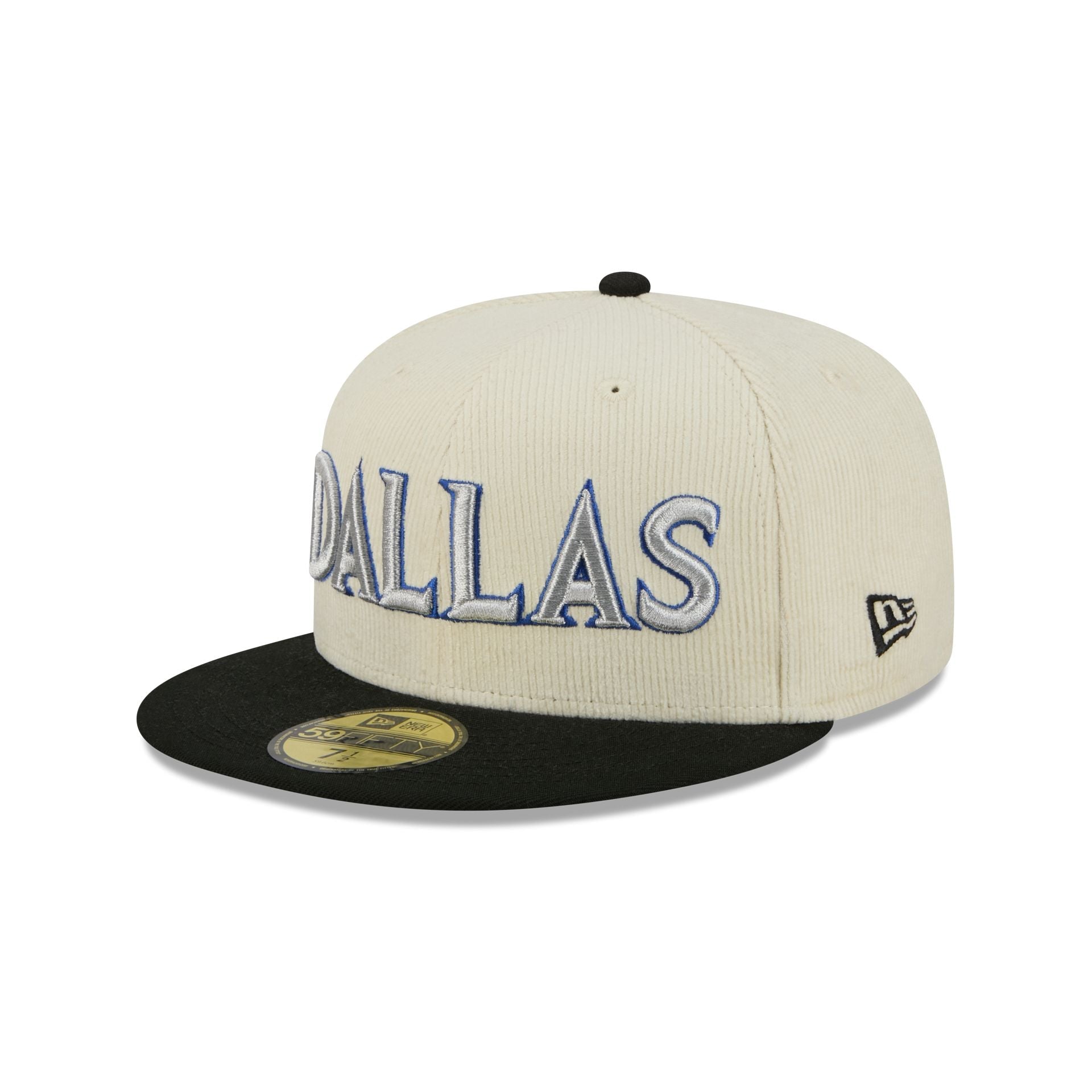 Dallas Mavericks 2025 City Edition Chrome White Corduroy 59FIFTY Fitted Hat