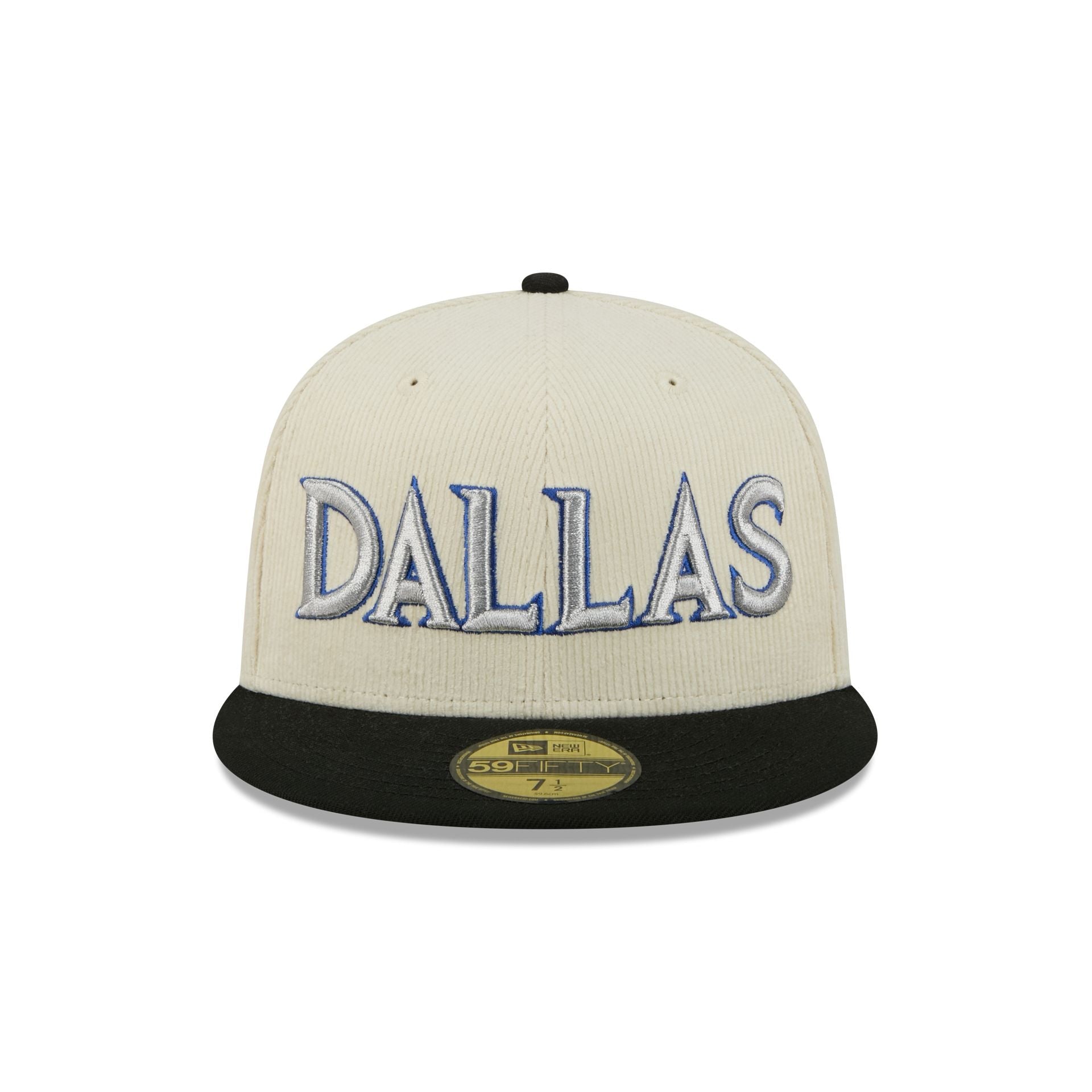 Dallas Mavericks 2025 City Edition Chrome White Corduroy 59FIFTY Fitted Hat