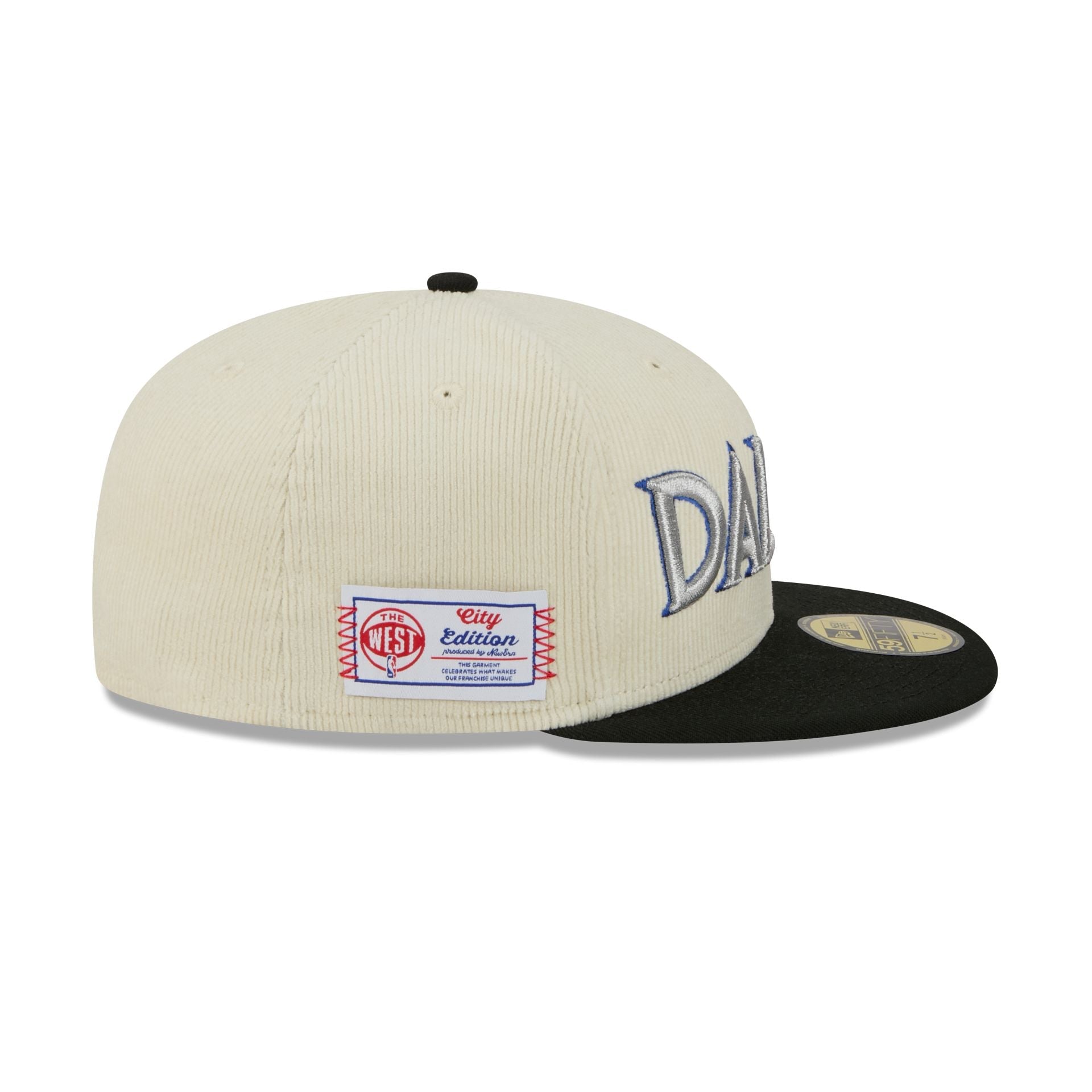 Dallas Mavericks 2025 City Edition Chrome White Corduroy 59FIFTY Fitted Hat