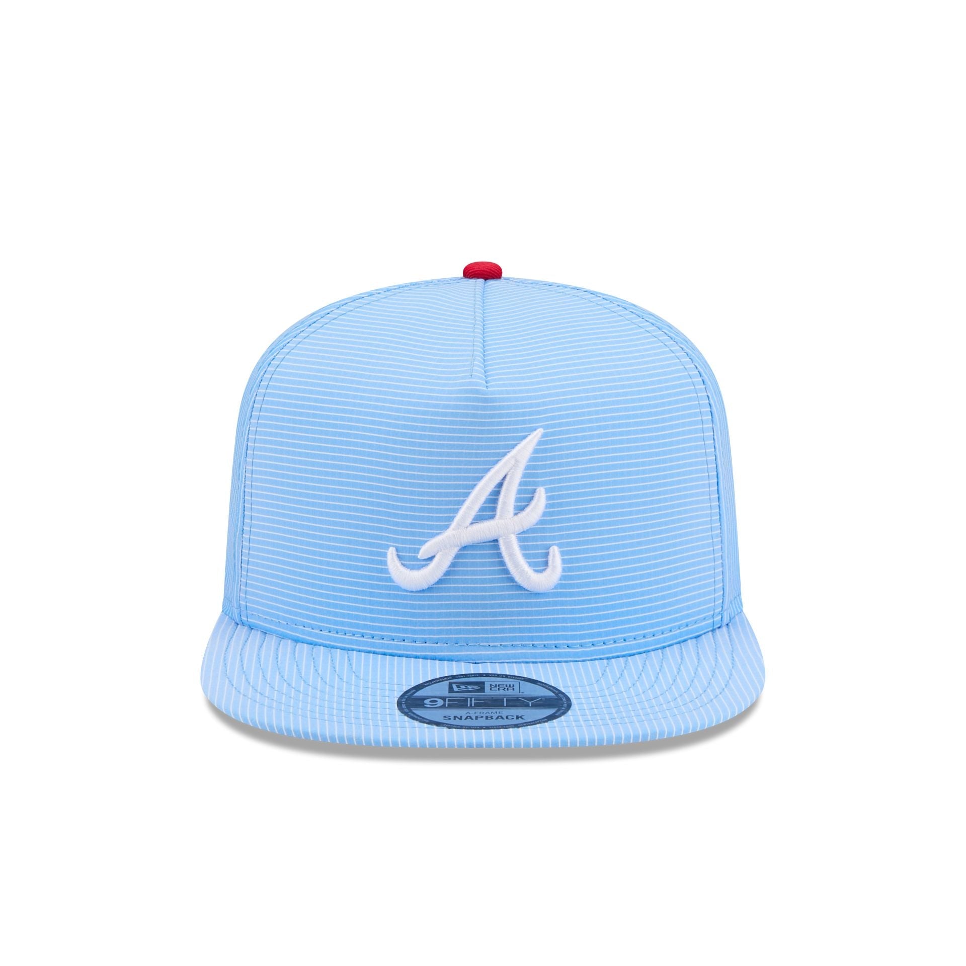 Atlanta Braves Pinstripe Ripstop 9FIFTY A-Frame Snapback Hat