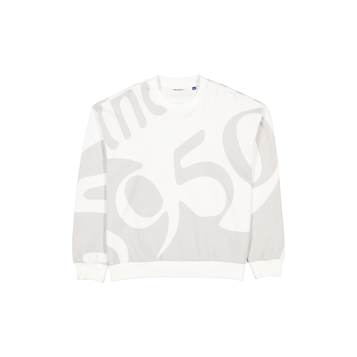 New Era Branded 59FIFTY Splitter College White Crewneck
