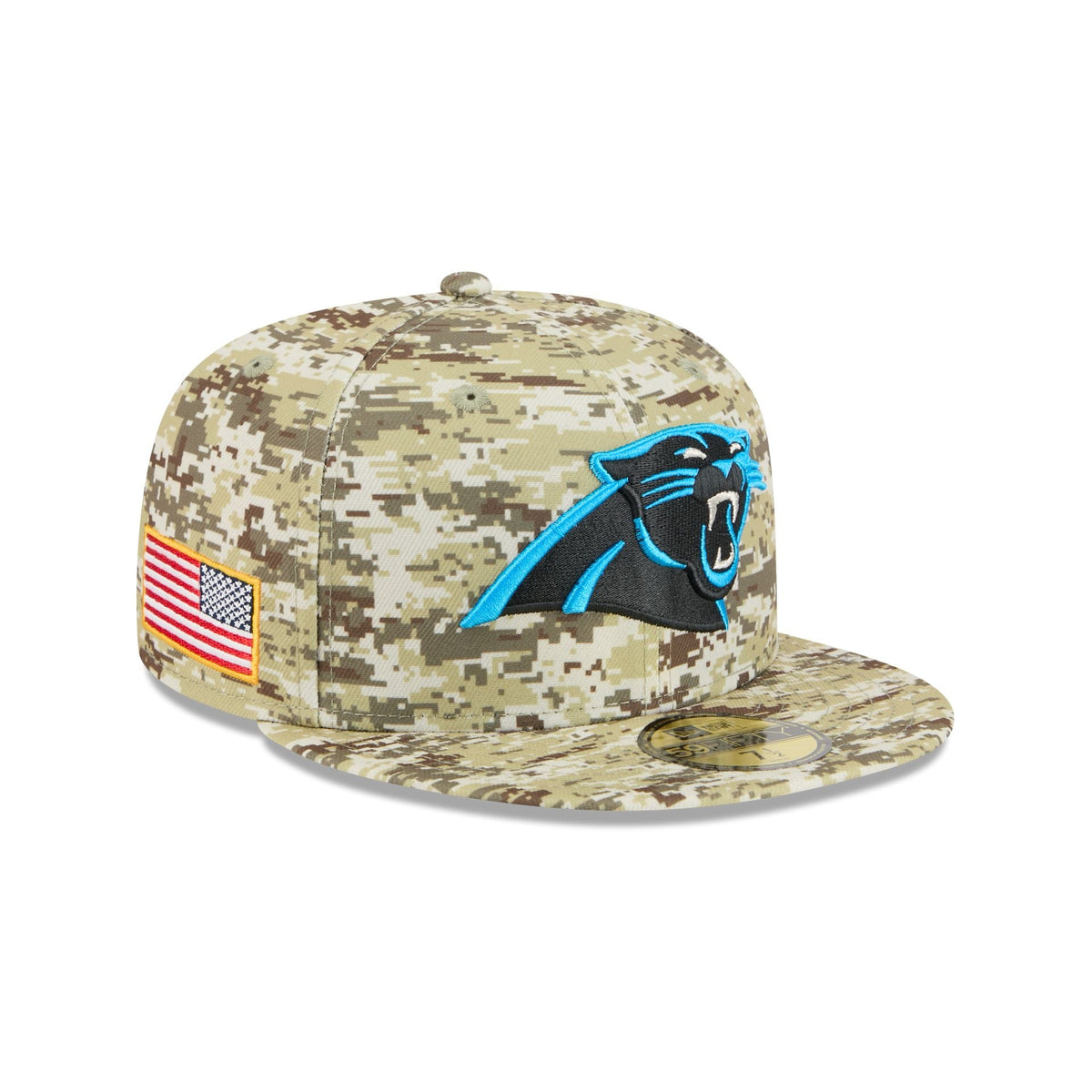 Carolina Panthers 2025 Salute to Service Fan Gear 59FIFTY Fitted Hat