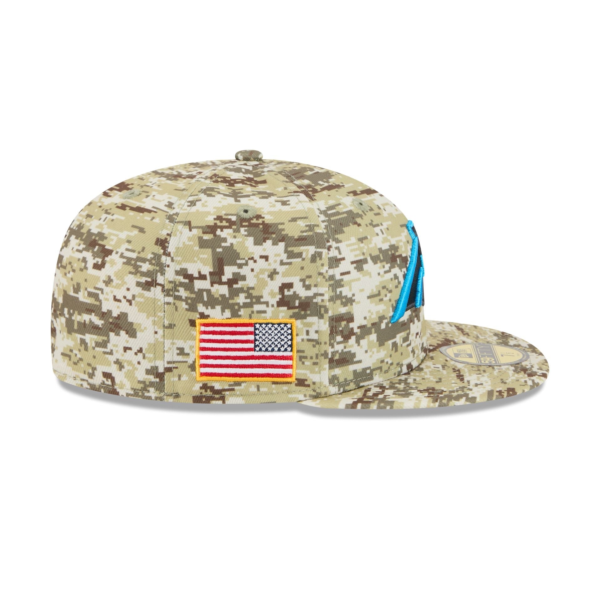 Carolina Panthers 2025 Salute to Service Fan Gear 59FIFTY Fitted Hat